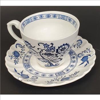 Vintage England J&G Meakin Classic White Nordic Porcelain Cup & Saucer