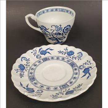 Vintage England J&G Meakin Classic White Nordic Porcelain Cup & Saucer