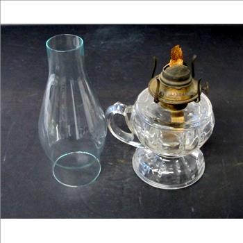 Antique Cable Font Finger Oil Lamp