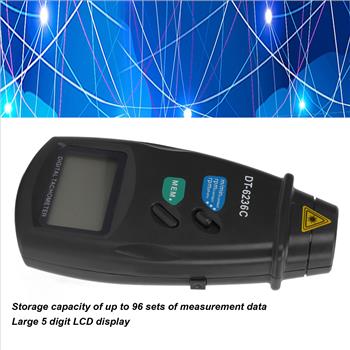 DT6236C Non-Contact Digital LCD Laser Photo Tachometer RPM Tester Speed Meter