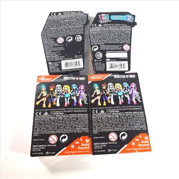 Lot of 4PCS of Mega Construx & Mega Blocks Monster High Figs