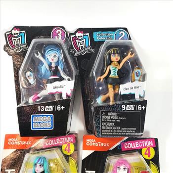 Lot of 4PCS of Mega Construx & Mega Blocks Monster High Figs