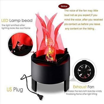 LED 3D Fake Fire Flame Light for Indoor Party Decoration