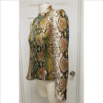 VTG Snake Skin Pattern Full-Zip Women's Long Sleeve Jacket Sz S Canada