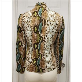VTG Snake Skin Pattern Full-Zip Women's Long Sleeve Jacket Sz S Canada