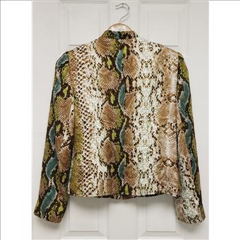VTG Snake Skin Pattern Full-Zip Women's Long Sleeve Jacket Sz S Canada