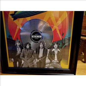 Large Led Zeppelin Laser Cut Vynil Framed Print