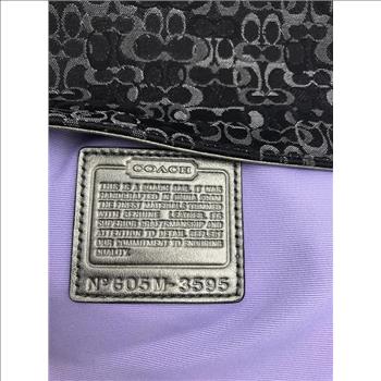 COACH Metallic Signature Fabric Baguette Demi Clip Small Bag Purse G05M-3595 Retail $178