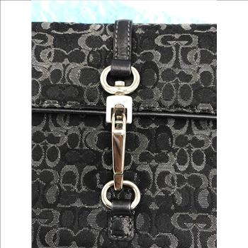 COACH Metallic Signature Fabric Baguette Demi Clip Small Bag Purse G05M-3595 Retail $178