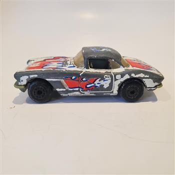 Vintage 1982 Matchbox 1962 Corvette Blue Flame 39 White 1:58 Macau