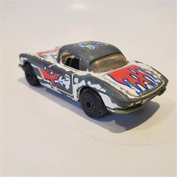 Vintage 1982 Matchbox 1962 Corvette Blue Flame 39 White 1:58 Macau