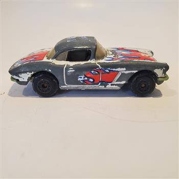 Vintage 1982 Matchbox 1962 Corvette Blue Flame 39 White 1:58 Macau