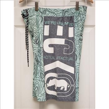 Ecko Unlimited Green Abstract Pattern Print Men's Boardshort Sz M