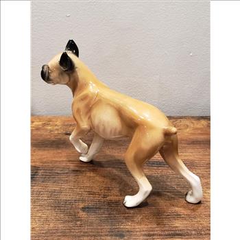 VTG Porcelain Boxer Dog Figurine -Japan