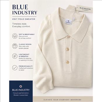 Shirt Men's Blue Industry Sz Large