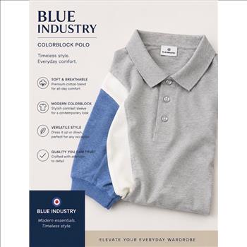 Shirt Men's Blue Industry Sz XXL