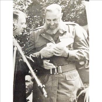 5 RARE 1980's Original Glossy Pictures of Fidel Castro of Cuba