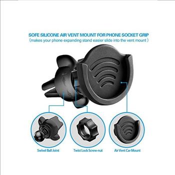 Pop-Tech Silicone Air Vent Car Mount Cell Phone Holder NEW