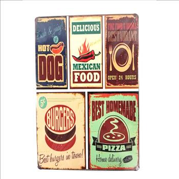 Various Restaurants Signs Wall Decor Metal Sign