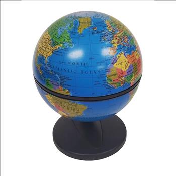 Vintage 2001 US Replogle Desk Scan Mini Globe Educational Dual Direction Spin 6