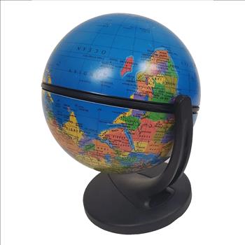 Vintage 2001 US Replogle Desk Scan Mini Globe Educational Dual Direction Spin 6