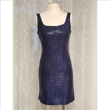 MK Studio Sparkly Blue Sequins Sleeveless Women's Cocktail Dress Sz S, Canada