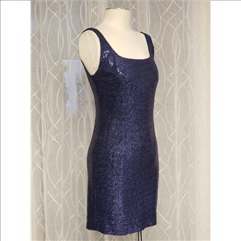 MK Studio Sparkly Blue Sequins Sleeveless Women's Cocktail Dress Sz S, Canada