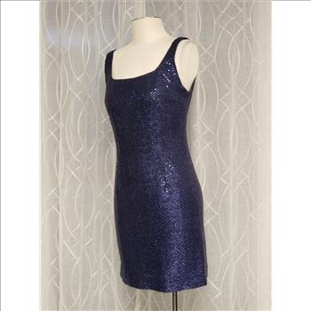 MK Studio Sparkly Blue Sequins Sleeveless Women's Cocktail Dress Sz S, Canada