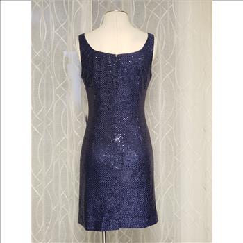 MK Studio Sparkly Blue Sequins Sleeveless Women's Cocktail Dress Sz S, Canada
