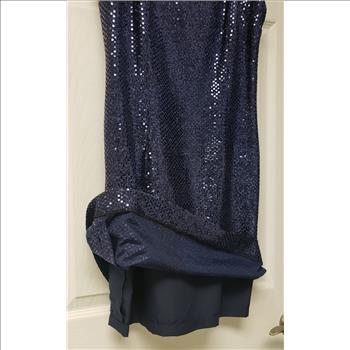 MK Studio Sparkly Blue Sequins Sleeveless Women's Cocktail Dress Sz S, Canada