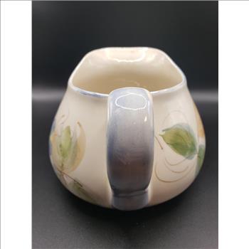 VTG Portugal Pottery Pitcher Hand Painted Floral Pattern