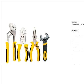Stanley 4 Piece Plier Set New