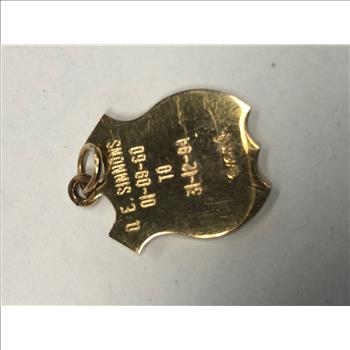 10 Kt Gold 1994 Police Pendant
