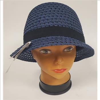 Ladies Sears Jessica Navy Blue Cloche Hat Size 5 New Old Stock