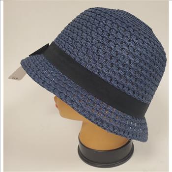 Ladies Sears Jessica Navy Blue Cloche Hat Size 5 New Old Stock