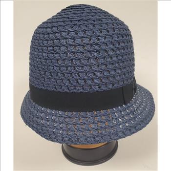 Ladies Sears Jessica Navy Blue Cloche Hat Size 5 New Old Stock