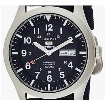 SEIKO 5 SPORTS AUTOMATIC BLACK DIAL WATCH