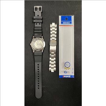 SEIKO 5 SPORTS AUTOMATIC BLACK DIAL WATCH