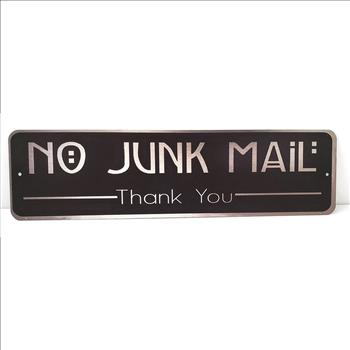 No Junk Mail Metal Sign 3