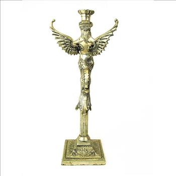 Silver Plated Solid Brass Mermaid Candlestick c. 1960s