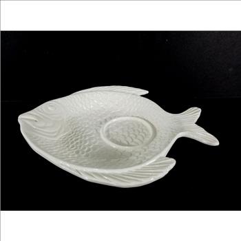 Italy Ceramic Snack Fish Plate - White