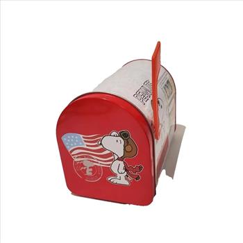 2019 Peanuts Snoopy Tin Metal Mailbox Mail Box