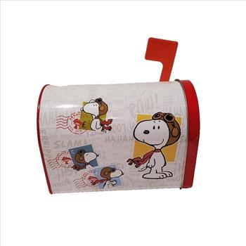 2019 Peanuts Snoopy Tin Metal Mailbox Mail Box