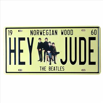 Norwegian Hey Jude 1960 The Beatles Metal Licence Plate