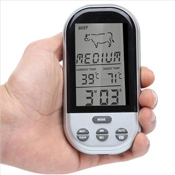 Digital LCD Wireless Remote Oven Food Cooking Meat BBQ Grill Thermometer