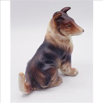Vintage Ceramic Collie Dog Figurine - Made in Japan