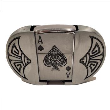 Ace of Spades Lighter Belt Buckle Combo