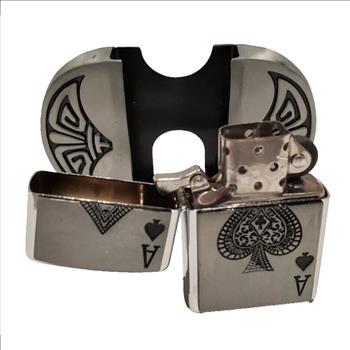 Ace of Spades Lighter Belt Buckle Combo