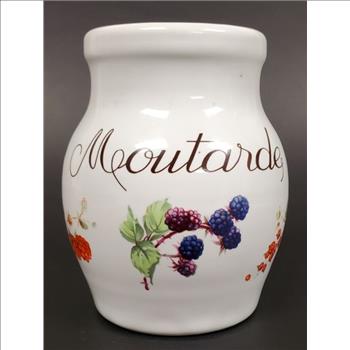Vintage REVOL France Porcelain Mustard Jar