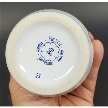 Vintage REVOL France Porcelain Mustard Jar